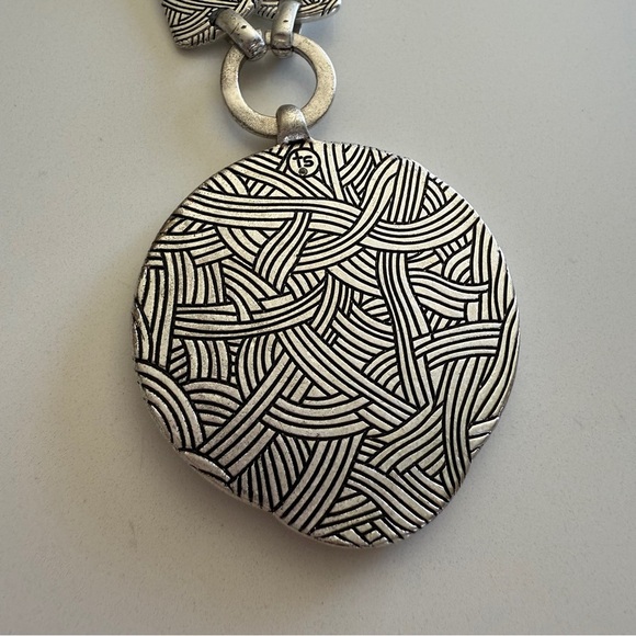 THE SAK- Two Tone-Gold & Silver-Distressed-Statement-Necklace-NWT - Picture 5 of 11